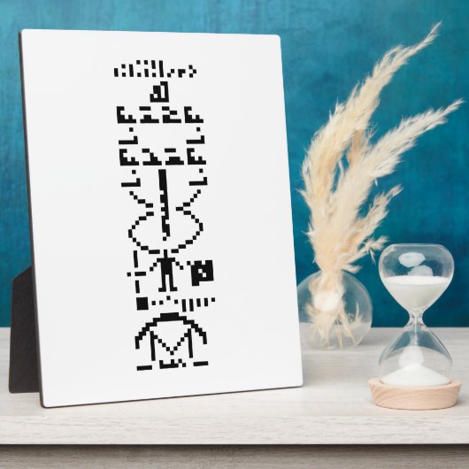 Arecibo Binary Message 1974 Fotoplatte (Seite)