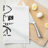 Arecibo Binary Message 1974 Geschirrtuch (Viertel Falte)