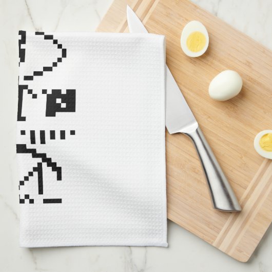 Arecibo Binary Message 1974 Geschirrtuch (Viertel Falte)