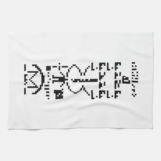 Arecibo Binary Message 1974 Geschirrtuch (Horizontal)