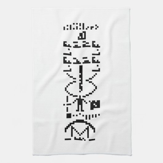 Arecibo Binary Message 1974 Geschirrtuch (Vertikal)