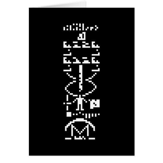 Arecibo Binary Message 1974 Grußkarte (Vorne)