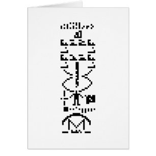Arecibo Binary Message 1974 Grußkarte