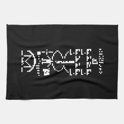 Arecibo Binary Message 1974 Handtuch (Horizontal)