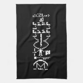 Arecibo Binary Message 1974 Handtuch (Vertikal)