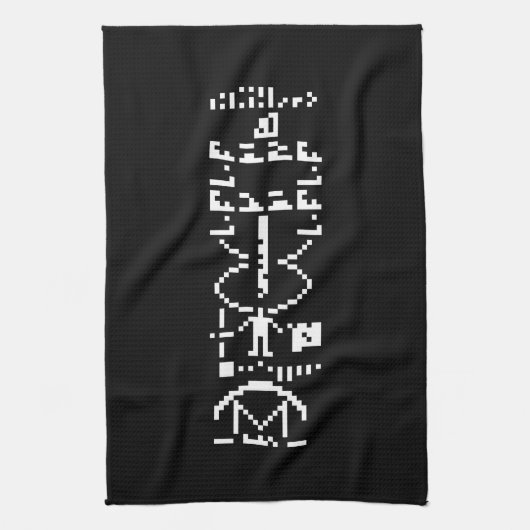 Arecibo Binary Message 1974 Handtuch (Vertikal)