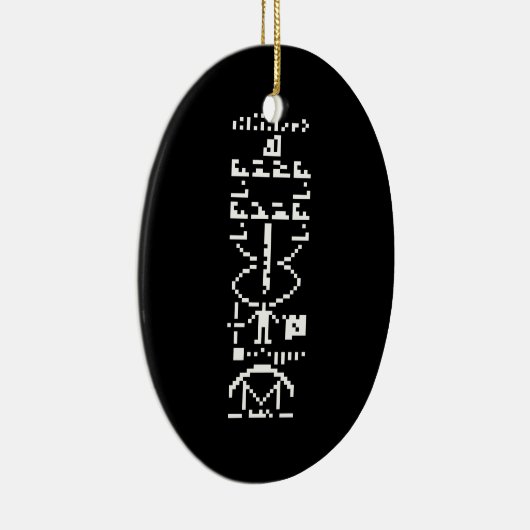 Arecibo Binary Message 1974 Keramik Ornament (Rechts)
