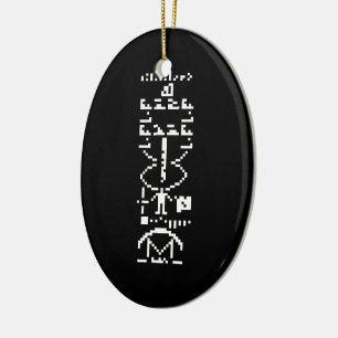 Arecibo Binary Message 1974 Keramik Ornament
