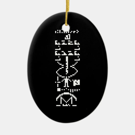 Arecibo Binary Message 1974 Keramik Ornament (Vorne)