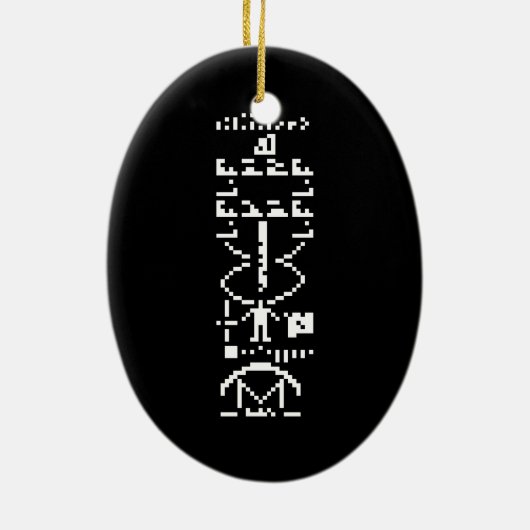 Arecibo Binary Message 1974 Keramik Ornament (Hinten)