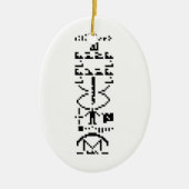 Arecibo Binary Message 1974 Keramikornament (Vorne)