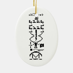 Arecibo Binary Message 1974 Keramikornament