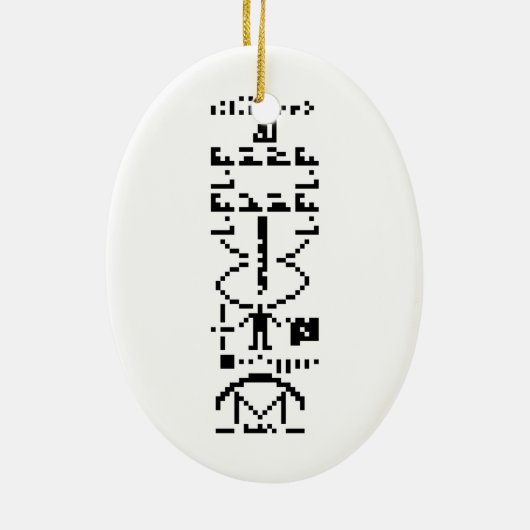 Arecibo Binary Message 1974 Keramikornament (Hinten)