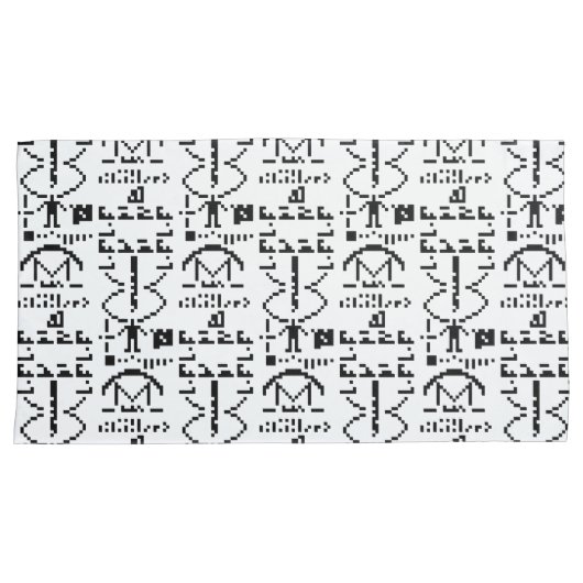 Arecibo Binary Message 1974 Kissenbezug (Vorderseite-Rechts)