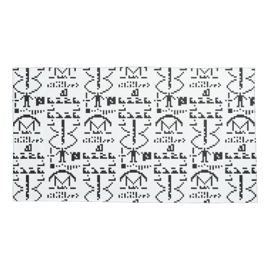 Arecibo Binary Message 1974 Kissenbezug (Rückseite-Links)