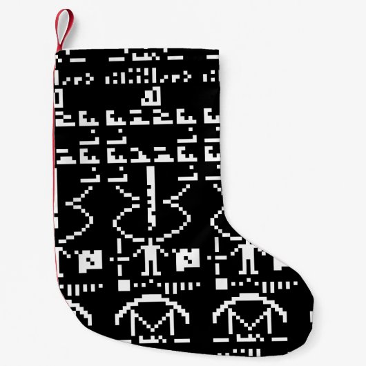 Arecibo Binary Message 1974 Kleiner Weihnachtsstrumpf (Vorderseite)
