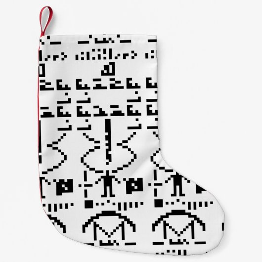 Arecibo Binary Message 1974 Kleiner Weihnachtsstrumpf (Vorderseite)