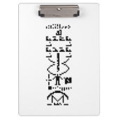 Arecibo Binary Message 1974 Klemmbrett (Vorderseite)
