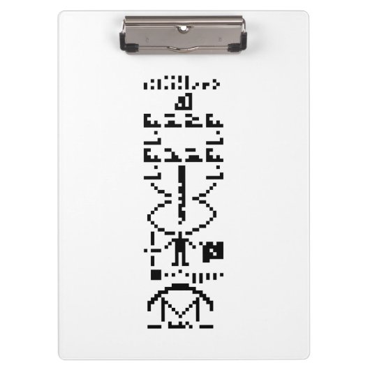 Arecibo Binary Message 1974 Klemmbrett (Vorderseite)