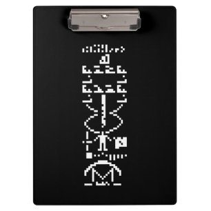 Arecibo Binary Message 1974 Klemmbrett