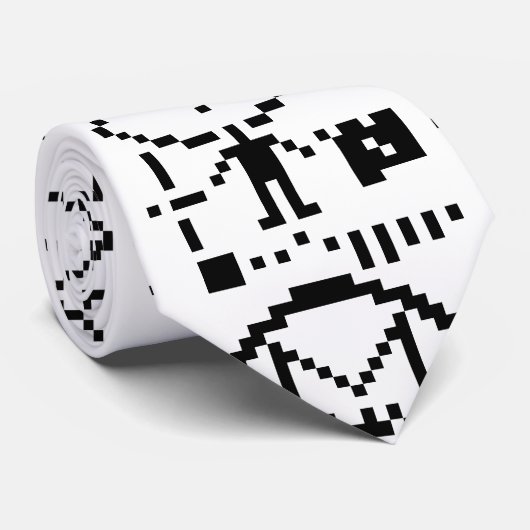 Arecibo Binary Message 1974 Krawatte (Gerollt)