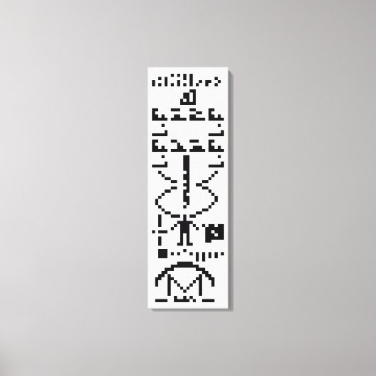 Arecibo Binary Message 1974 Leinwanddruck (Vorderseite)