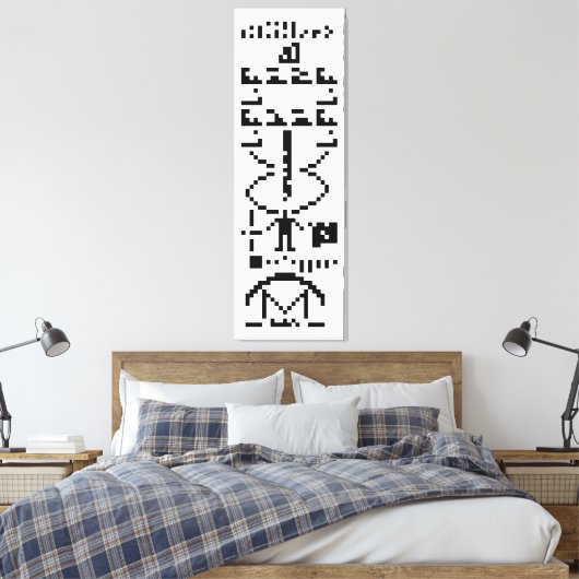 Arecibo Binary Message 1974 Leinwanddruck (Insitu (Schlafzimmer))