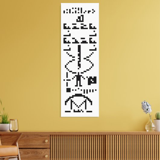 Arecibo Binary Message 1974 Leinwanddruck (Insitu (Wohnzimmer))