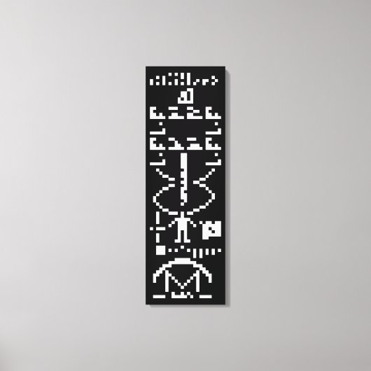 Arecibo Binary Message 1974 Leinwanddruck (Vorderseite)