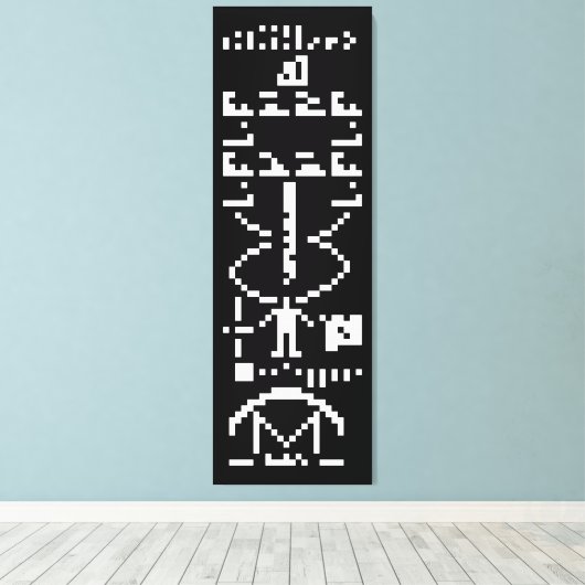 Arecibo Binary Message 1974 Leinwanddruck (Insitu (Holzboden))