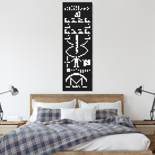 Arecibo Binary Message 1974 Leinwanddruck (Insitu (Schlafzimmer))