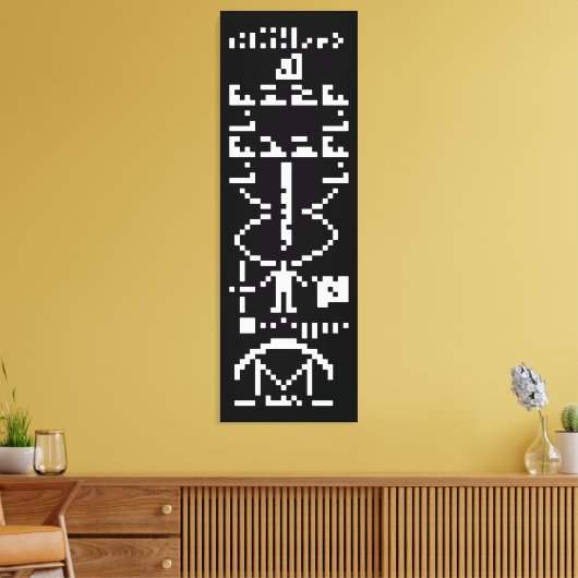 Arecibo Binary Message 1974 Leinwanddruck (Insitu (Wohnzimmer))