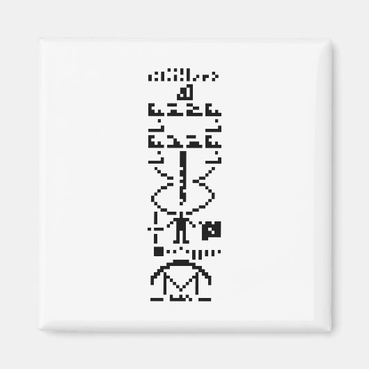 Arecibo Binary Message 1974 Magnet (Vorne)