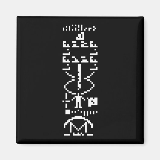 Arecibo Binary Message 1974 Magnet (Vorne)