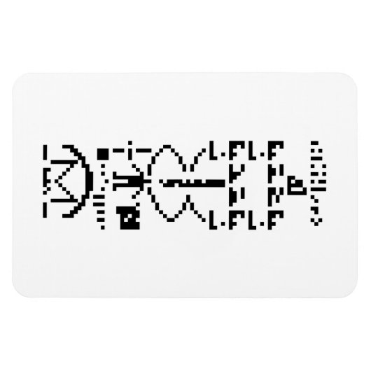 Arecibo Binary Message 1974 Magnet (Horizontal)