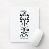 Arecibo Binary Message 1974 Mousepad (Mit Mouse)