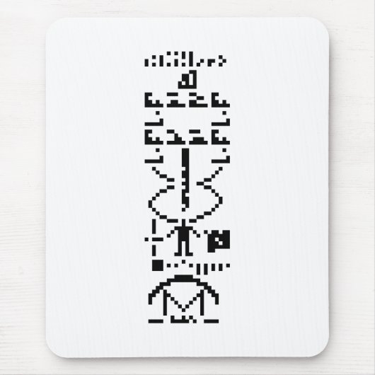 Arecibo Binary Message 1974 Mousepad (Vorne)