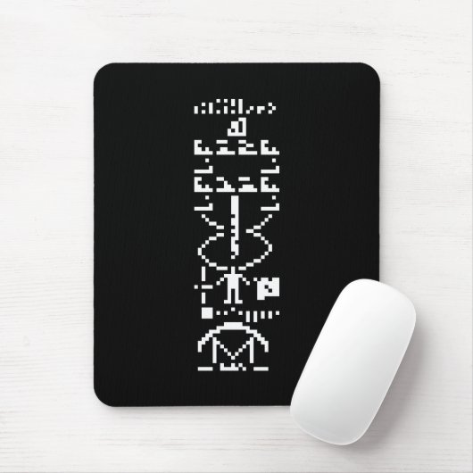 Arecibo Binary Message 1974 Mousepad (Mit Mouse)
