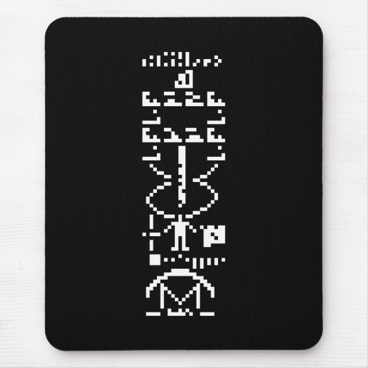 Arecibo Binary Message 1974 Mousepad (Vorne)