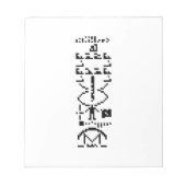 Arecibo Binary Message 1974 Notizblock (Vorderseite)