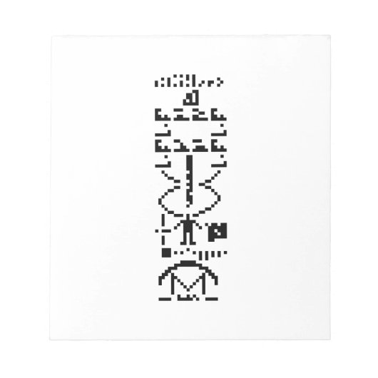 Arecibo Binary Message 1974 Notizblock (Vorderseite)