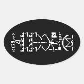 Arecibo Binary Message 1974 Ovaler Aufkleber (Vorderseite)