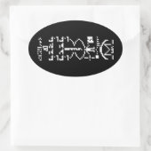 Arecibo Binary Message 1974 Ovaler Aufkleber (Tasche)