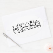 Arecibo Binary Message 1974 Ovaler Aufkleber (Umschlag)