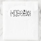 Arecibo Binary Message 1974 Ovaler Aufkleber (Tasche)