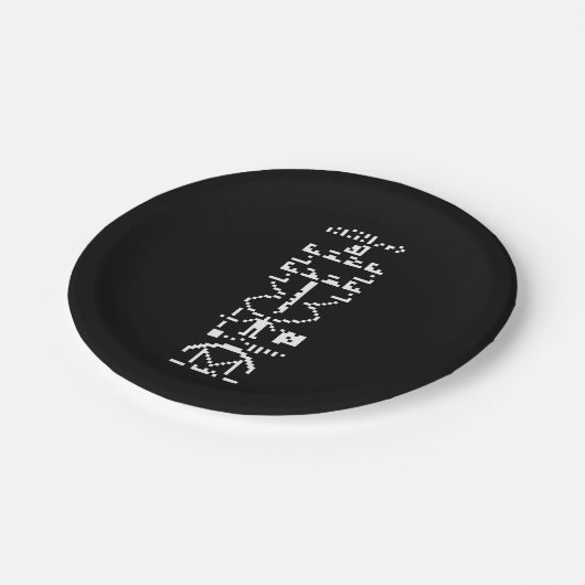 Arecibo Binary Message 1974 Pappteller (Schrägansicht)