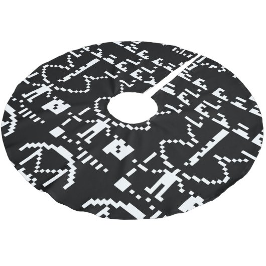 Arecibo Binary Message 1974 Polyester Weihnachtsbaumdecke (Schrägansicht)