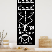 Arecibo Binary Message 1974 Poster (Küche)