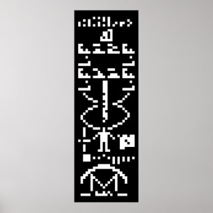 Arecibo Binary Message 1974 Poster