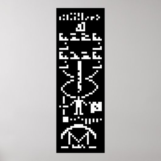 Arecibo Binary Message 1974 Poster (Vorne)